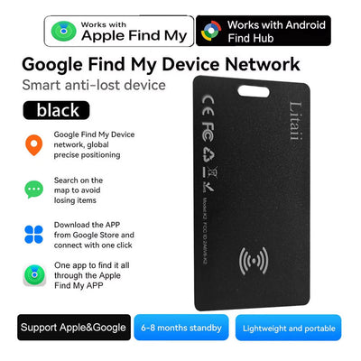 Litaii Smart Card K2 - Localizator Bluetooth Ultra-Subtire pentru Portofel & Obiecte | Apple Find My & Android Find Hub