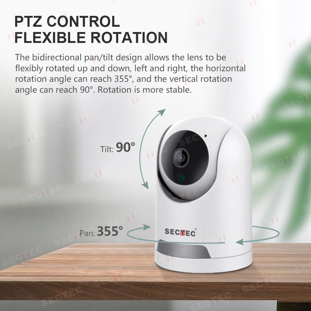 Camera supraveghere interior IP WIFI fullHD 2048*1536P 3 mp comunicare bidirectionala, functie de auto urmarire subiect, night vision, aplicatie telefon