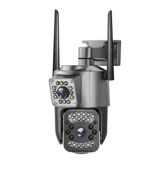 Cameră de supraveghere WiFi, 4MP, 2 lentile, Night Vision, Audio bidirecțional, IP66