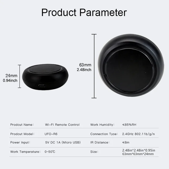 Telecomandă Smart WIFI alimentare type C