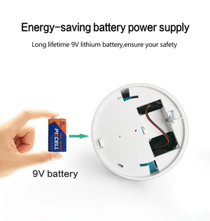 Senzor inteligent de fum, WiFi, cu baterie 9v, compatibil cu aplicatiile Tuya si SmartLife