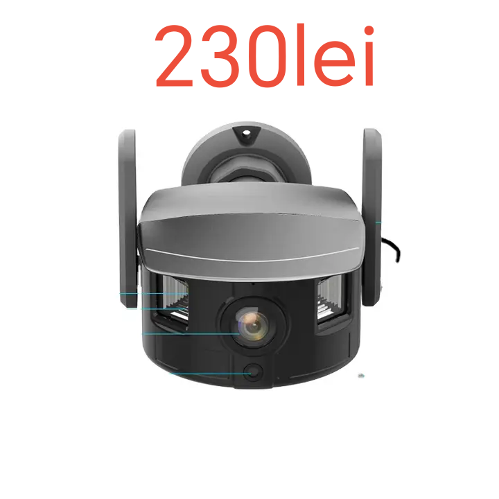 OFERTELE TARI CONTINUA!!!CAMERA INTERIOR EXTERIOR 3MP FISH-EYE PANORAMIC,LENTILA 2,3MM,DISPLAY DUAL