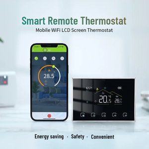 Termostat color smart WIFI+RF pentru centrale termice gaz controlat prin RF si Internet compatibil Alexa si Google Home