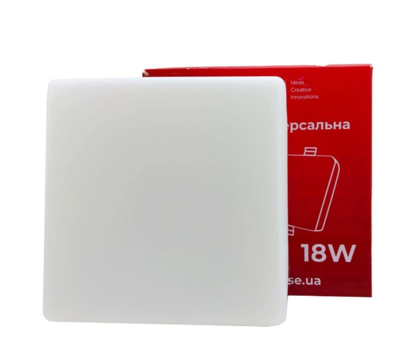 Panou LED, Fara Rama, Patrat, Alb, Lumina Rece,  18W