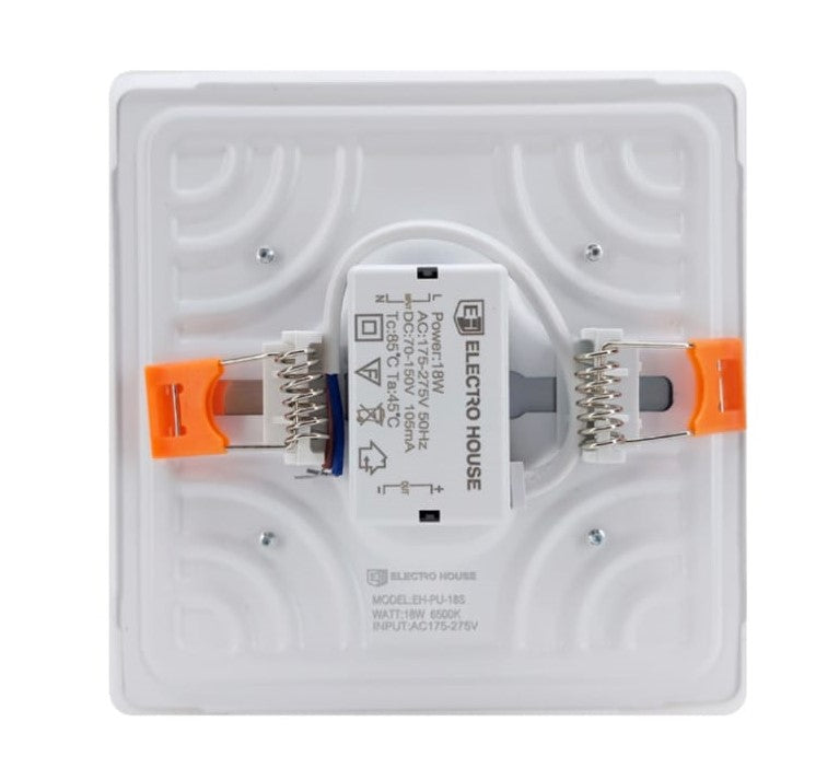 Panou LED, Fara Rama, Patrat, Alb, Lumina Rece,  18W