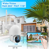 Camera supraveghere rotativă de exterior IP WIFI fullHD 1920*1080P 2 mp comunicare bidirectionala, functie de auto urmarire subiect, night vision, aplicatie telefon