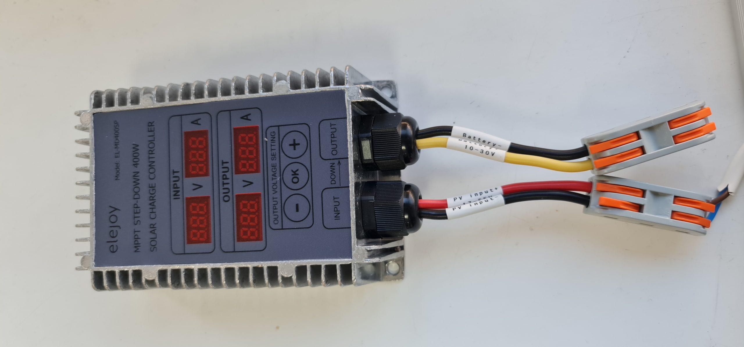 Regulator/controller solar cu voltaj de iesire reglabil 10-30V MPPT de 400W