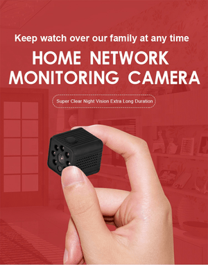 Mini Camera Video WI-FI, 1080p, HD, transmitere live, cu microfon, senzor de miscare, vedere nocturna, pentru bord, camera copilului, birou, interior