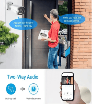 Cameră Supraveghere WiFi 8MP 4K – Lentilă Sony Starvis, Detecție Umană, Dual Band, App CamhiPro