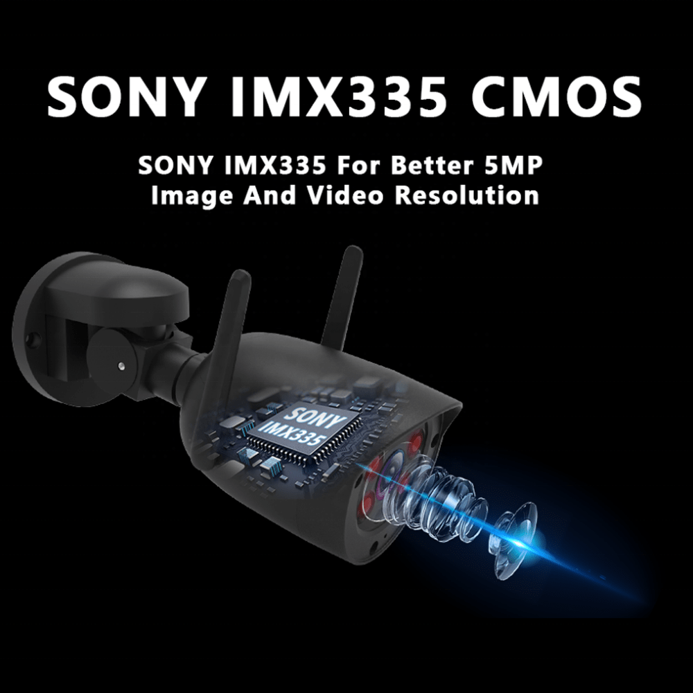 Cameră Supraveghere WiFi 5MP, Zoom Digital 4X, Auto Tracking, Audio, IR Noapte 40m, Control prin Telefon – Full HD