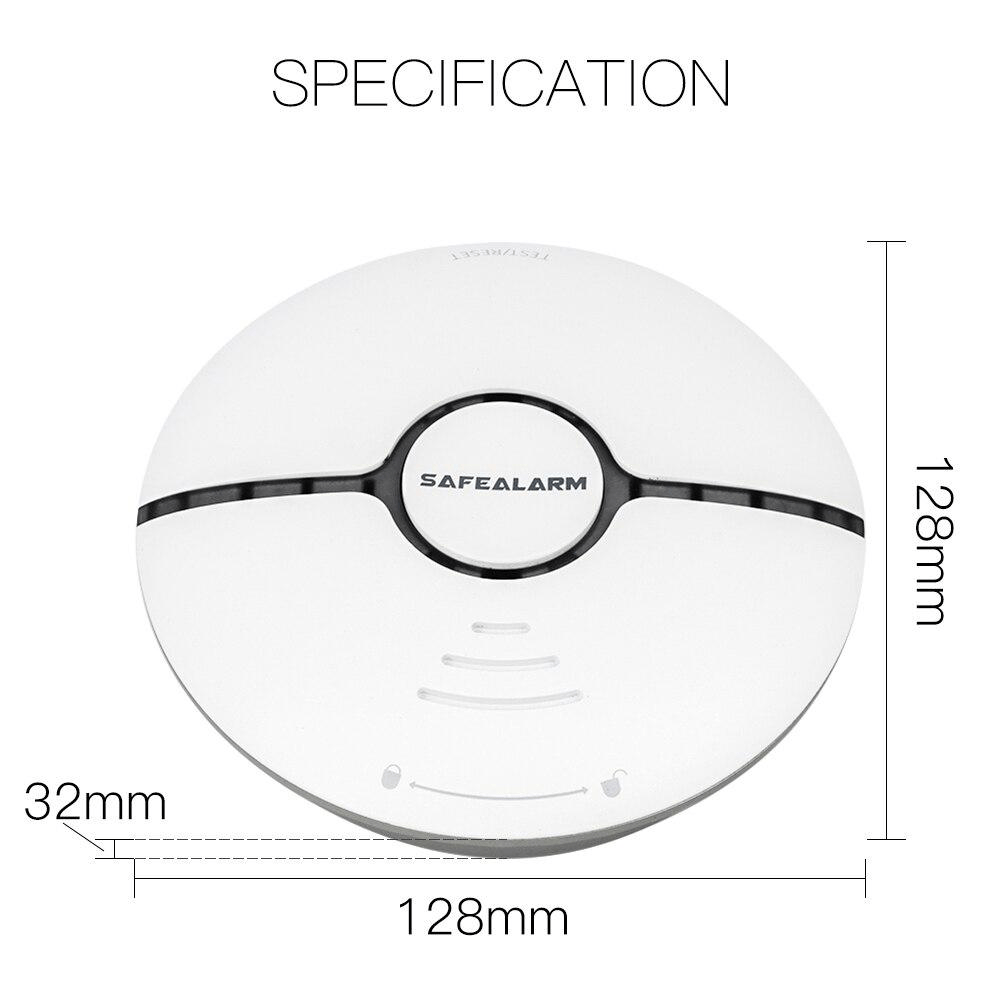 Senzor inteligent de fum, WiFi, cu baterie, compatibil cu aplicatiile TuyaSmart si SmartLife