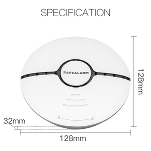Senzor inteligent de fum, WiFi, cu baterie, compatibil cu aplicatiile TuyaSmart si SmartLife