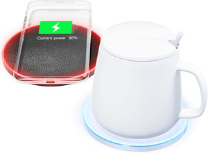 JAKCOM HC2S – Stație încărcare wireless Qi 18 W + Cană termo ceramică 400 ml