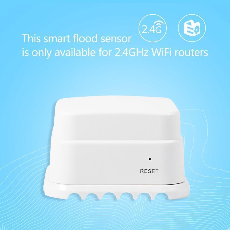 Senzor inteligent de inundatie WIFI, controlabil prin aplicatiile SmartLife si TuyaSmart.