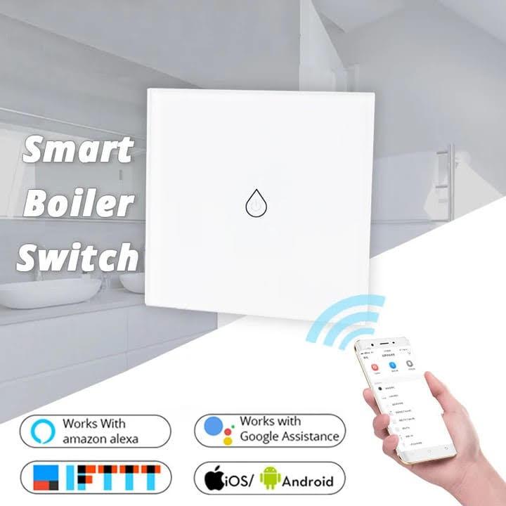 Întrerupător Smart pentru Boiler cu WiFi – Control Tactil și Aplicație Tuya/SmartLife