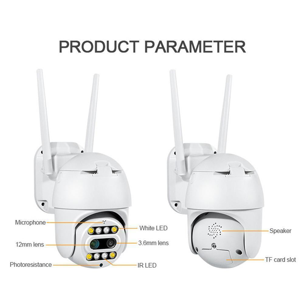 Camera supraveghere rotativă de exterior Wifi Dual Lens 10X Zoom PTZ