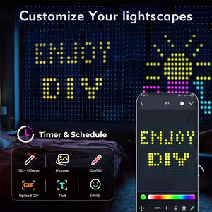 Lumini Inteligente Perdea LED  2x2m – RGB Rainbow – Control prin Aplicație