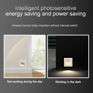 Lampă LED  3W scară/hol, neagră, senzor prezență + senzor crepuscular, lumină neutră