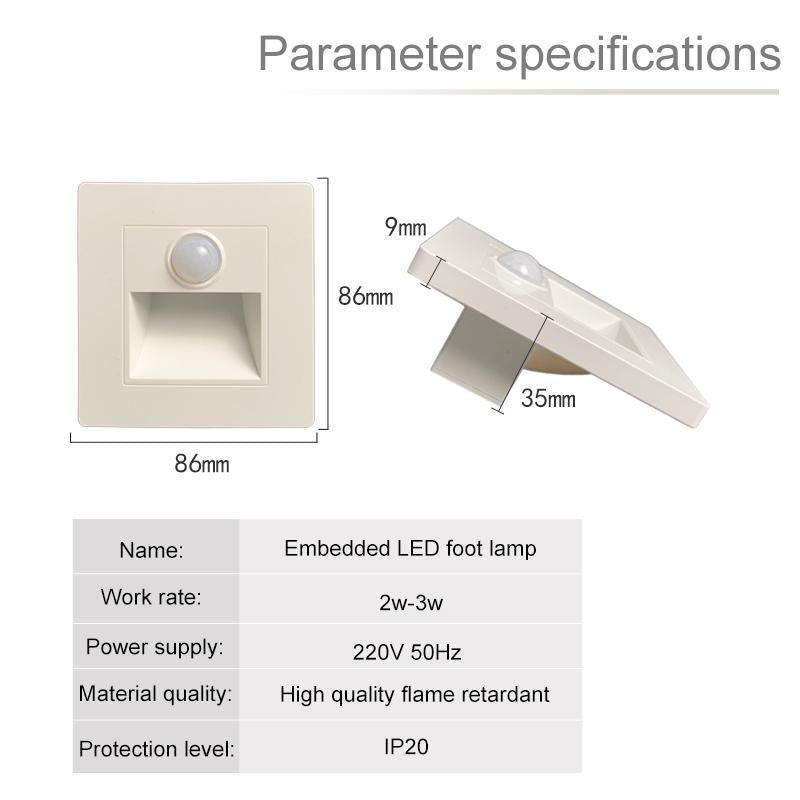 Lampă LED  3W scară/hol, alb, senzor prezență + senzor crepuscular, lumină neutră