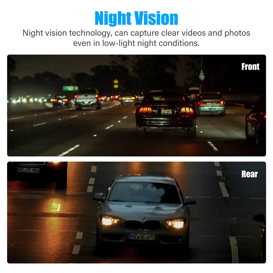 Camera auto cu 2 camere, display, model F9