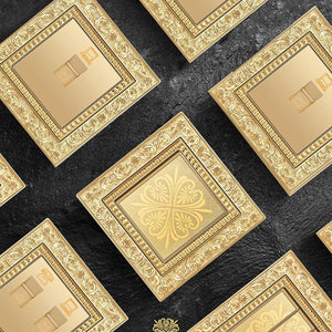 Dimmer luxury simplu cu panou din alamă