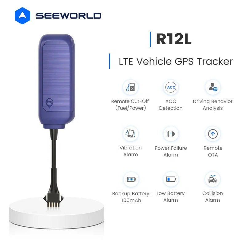 SEEWORLD R21L – GPS Tracker Auto 4G LTE cu Alarmă & Blocare Combustibil