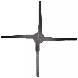 Proiector Holografic 3D LED Fan G552‑52 – 52 cm, 4 lame, 2000×552, Control Wi‑Fi Local