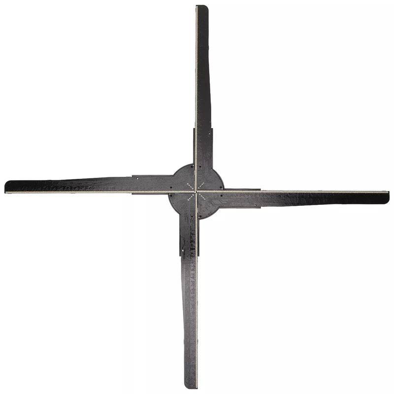 Proiector Holografic 3D LED Fan G552‑52 – 52 cm, 4 lame, 2000×552, Control Wi‑Fi Local