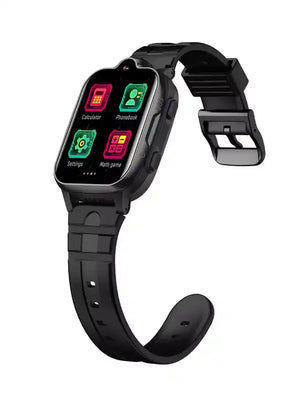 Ceas smartwatch copii GPS 4G, F15, cu localizare GPS, WIFI, buton SOS, camera foto frontala, functie telefon, monitorizare spion, Negru