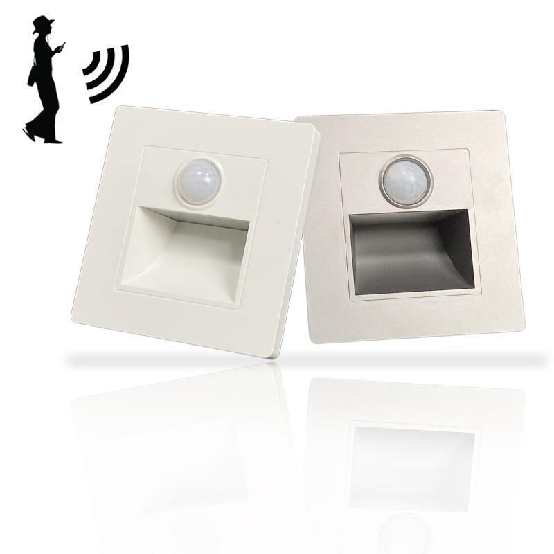 Lampă LED  3W scară/hol, auriu, senzor prezență + senzor crepuscular, lumină neutră