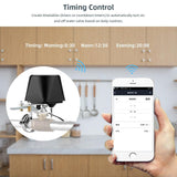 Electrovalva cu colier ajustabil pentru tevi de gaz/apa cu actionare automata WiFi, compatibil Tuya/Smartlife