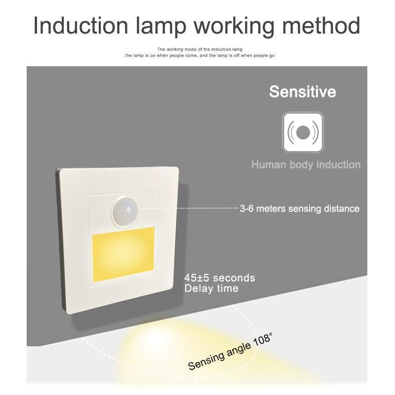 Lampă LED  3W scară/hol, neagră, senzor prezență + senzor crepuscular, lumină neutră