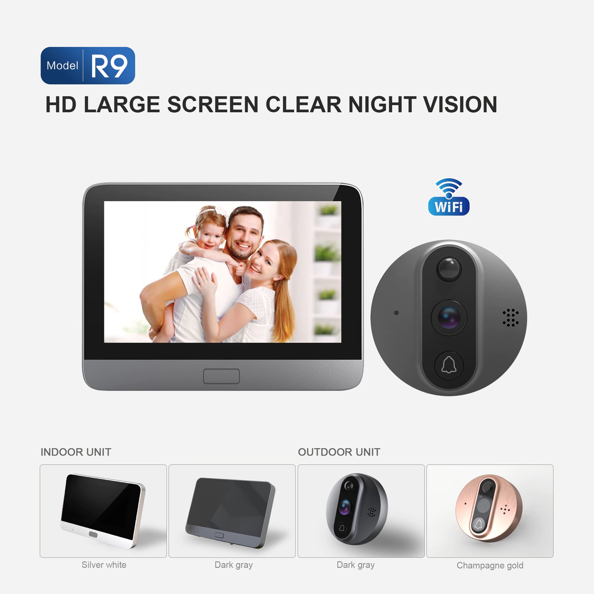 VIZOR+SONERIE VIDEO CU DISPLAY 4.3INCH SMART