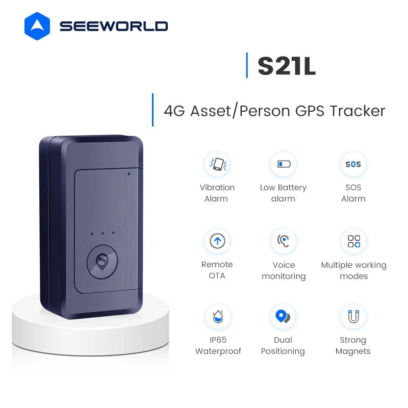 SEEWORLD S21L – GPS Asset Tracker 4G LTE, Baterie 3000 mAh, Magnet IP65