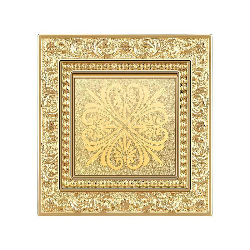 Întrerupător luxury simplu cu panou din alamă