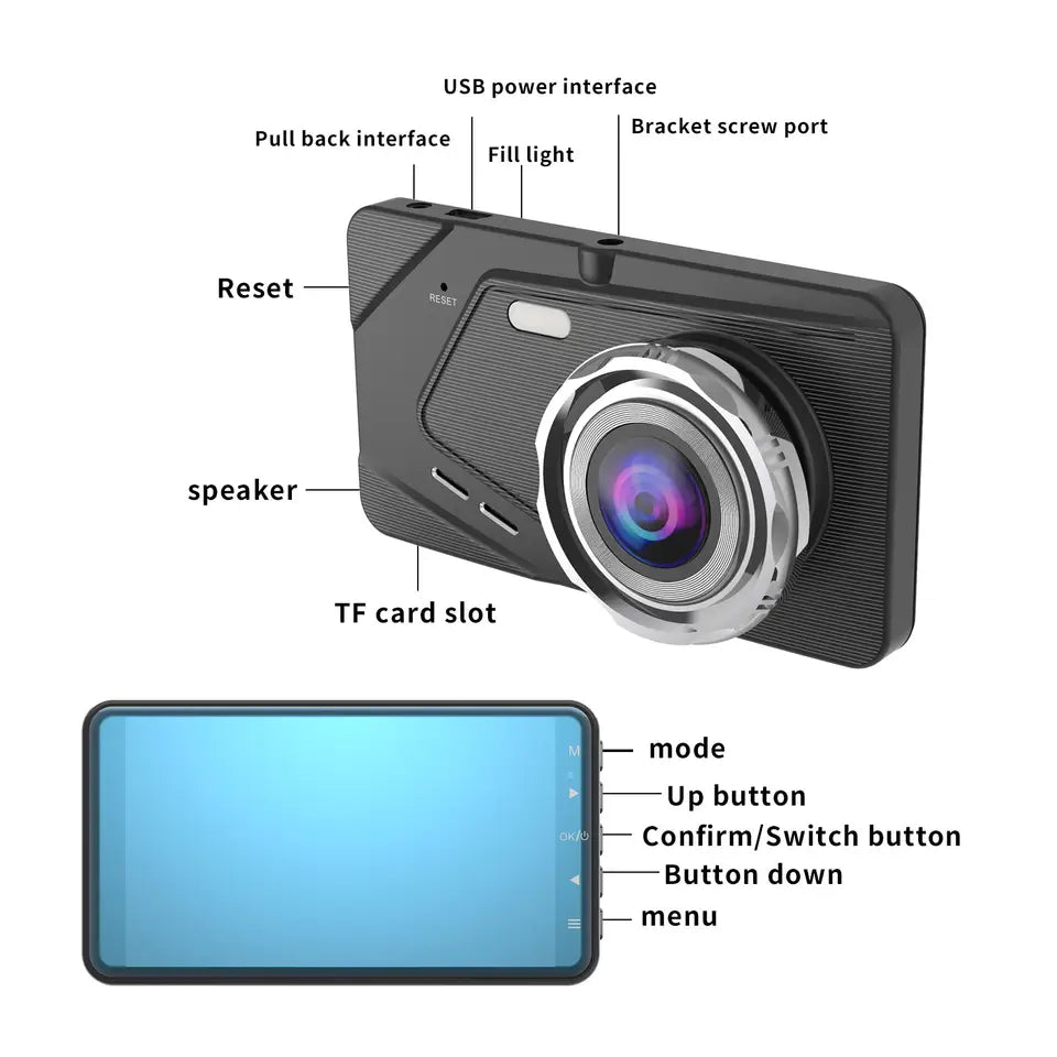 Camera auto cu 2 camere, display  ,model F7