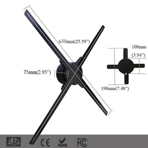 Proiector Holografic 3D TK‑M65 LED Fan – Diametru 65 cm, 896 LED, 2800×896, Android 7.1