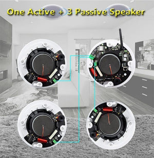 KIT 4 BOXE TAVAN WIFI/BLUETOOTH 6,5 INCH 30W*4