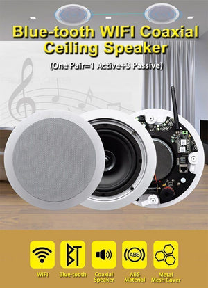 KIT 4 BOXE TAVAN WIFI/BLUETOOTH 6,5 INCH 30W*4