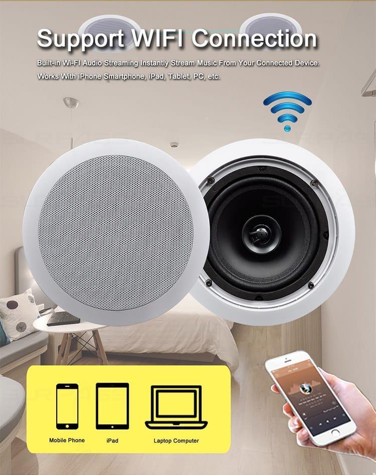 KIT 4 BOXE TAVAN WIFI/BLUETOOTH 6,5 INCH 30W*4