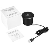 INCARCATOR WIRELESS - STATIE DE INCARCARE FARA FIR 10W, INCORPORABIL IN MOBILIER, 2XUSB, 2A, NEGRU