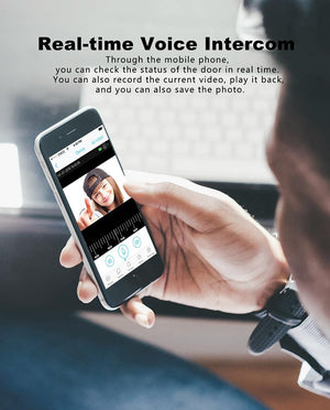 Sonerie inteligenta cu camera V30 UBOX, Wireless, 1080P, Motion Detection, Convorbire bidirectionala, unghi larg, Control aplicatie