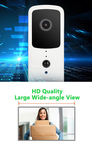 Sonerie inteligenta cu camera V30 UBOX, Wireless, 1080P, Motion Detection, Convorbire bidirectionala, unghi larg, Control aplicatie