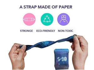 Ceas de mână din hârtie cu afisaj led