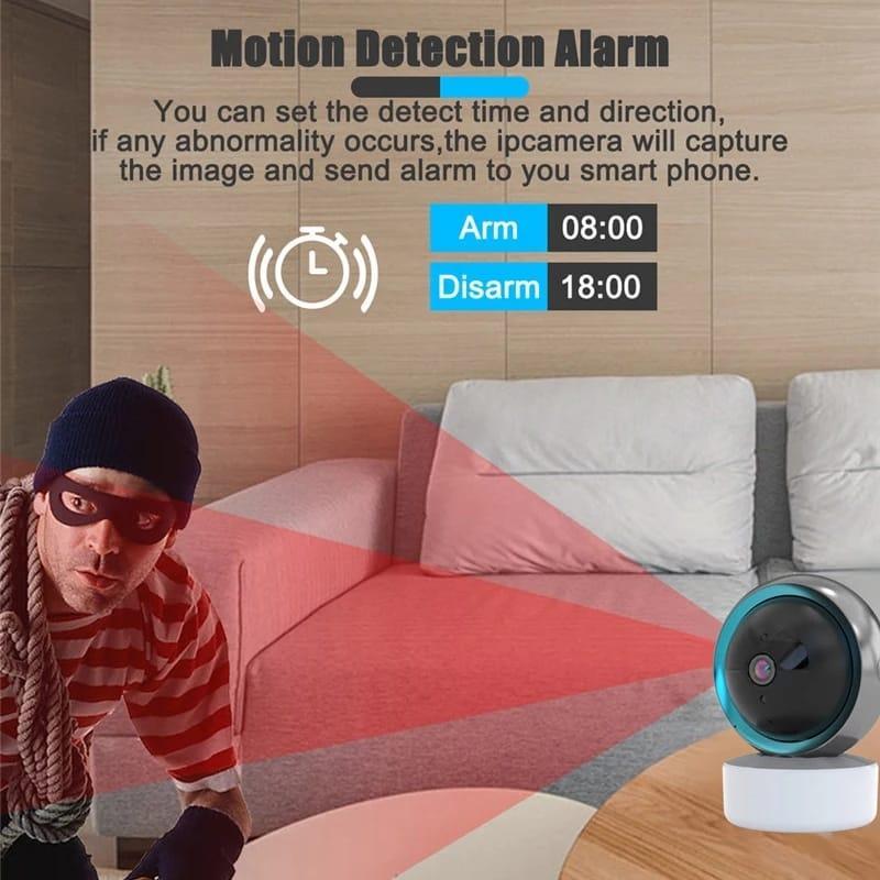 Camera supraveghere interior WIFI -2MP fullHD 1920*1080P comunicare bidirectionala, functie de auto urmarire subiect, night vision, aplicatie telefon