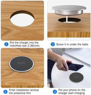 Încărcător Wireless / Stație de încărcăre fără fir 15w, încorporabil în mobilier 0-6mm