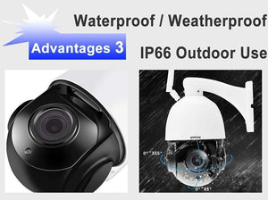 Camera supraveghere profesionala rotativa de exterior 30X optical zoom 4G PTZ -8MP 3840*2160P comunicare bidirectionala, functie de auto urmarire subiect, night vision, aplicatie telefon