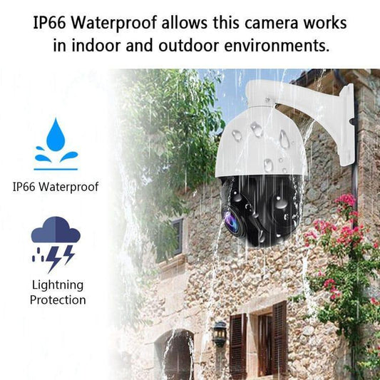 Camera supraveghere profesionala rotativa de exterior 30X optical zoom WIFI PTZ -2MP 1920*1080P comunicare bidirectionala, functie de auto urmarire subiect, night vision, aplicatie telefon