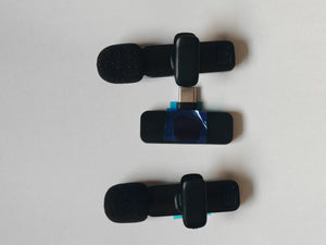 Microfon Lavalier Wireless pentru iPhone - Set 2 Microfoane, Plug & Play, 12h Autonomie