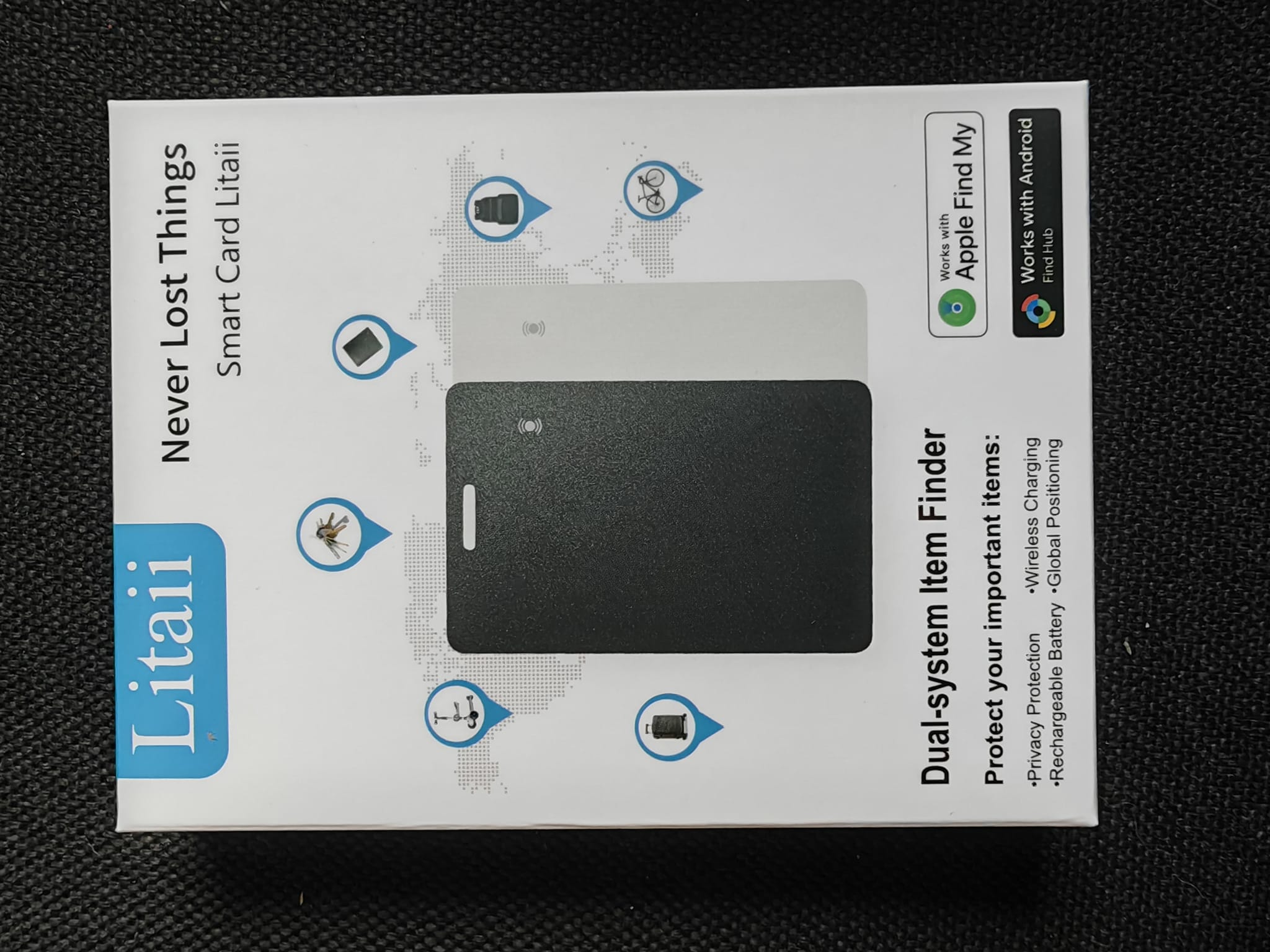 Litaii Smart Card K2 - Localizator Bluetooth Ultra-Subtire pentru Portofel & Obiecte | Apple Find My & Android Find Hub